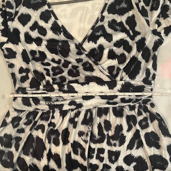 Womens Leopard Print Midi Dress sz L - Picture 13 of 13